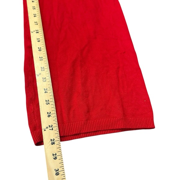 Frankie B Breeze Low Rise Cloud Knit Pants in Love Bug Red Wide Leg #EF9-8 - Picture 11 of 13